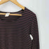 90S MADE IN USA アセテート ウレタン ストレッチ L/S ボーダー カットソー レディース import:M