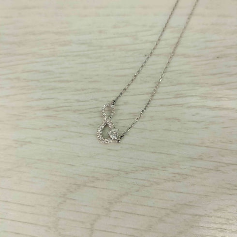 スワロフスキー SWAROVSKI Hyperbola ネックレス インフィニティ ホワイト ロジウムプレーティング レディース ONE SIZE