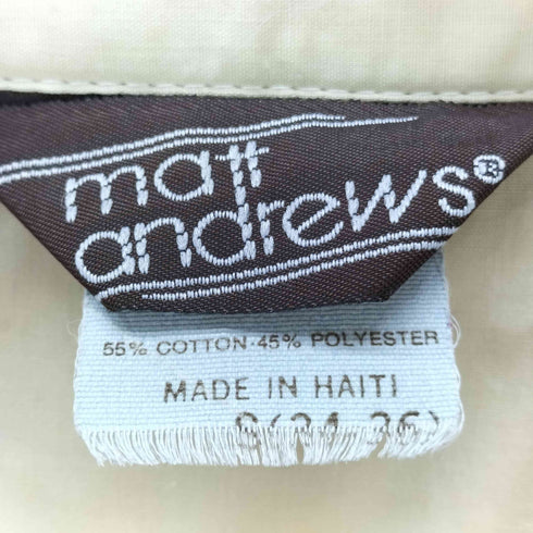 MATT ANDREWS 60-70S 三角タグ L/S 開襟 オープンカラー スリーピング シャツ vintage ヴィンテージ メンズ