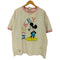 90S USA製 テーマパーク キャラクター プリント S/S リンガー Tシャツ 黄足 メンズ import:XL