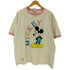 90S USA製 テーマパーク キャラクター プリント S/S リンガー Tシャツ 黄足 メンズ import:XL