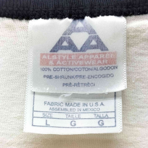 アルスタイル alstyle 00S USA製 ボディ US ロックバンド ラグラン L/S カットソー カットオフ 七分袖 メンズ import:L