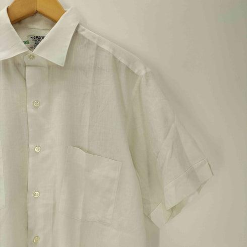 アロー ARROW 80S USA製 S/S シアー シャツ 襟芯 メンズ