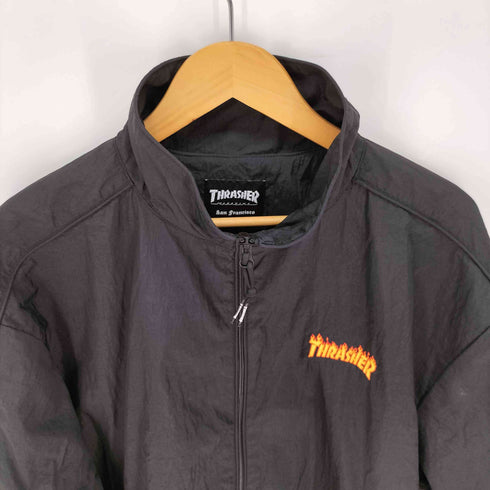 スラッシャー THRASHER ロゴ ナイロンジャケット ダブルジップ メンズ JPN:M