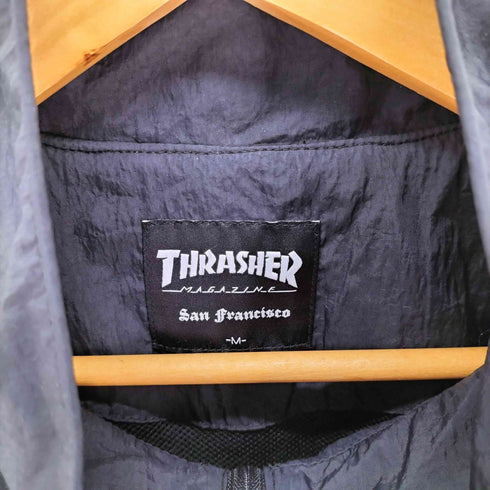 スラッシャー THRASHER ロゴ ナイロンジャケット ダブルジップ メンズ JPN:M