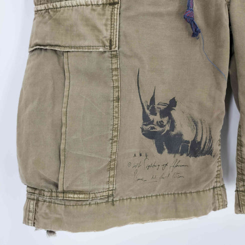 ポロバイラルフローレン Polo by RALPH LAUREN フロント ステンシル ドローストリング カーゴ ショーツ メンズ 32inch