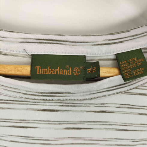 ティンバーランド Timberland 90S~00S かすり ボーダー クルーネック L/S Tシャツ メンズ import:XL