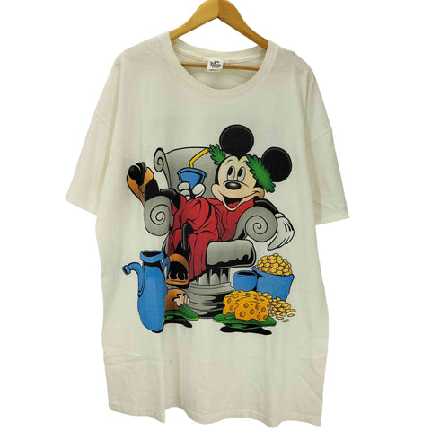 90S USA製 ボディ テーマパーク キャラクター プリント S/S Tシャツ 裾袖シングル メンズ ONE SIZE