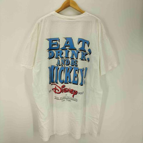90S USA製 ボディ テーマパーク キャラクター プリント S/S Tシャツ 裾袖シングル メンズ ONE SIZE