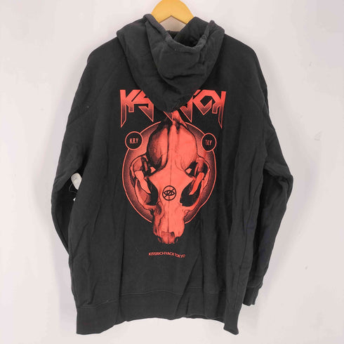 kryclothing ケリークロージング SHIKORI レッドスカルプリントパーカー メンズ XXL