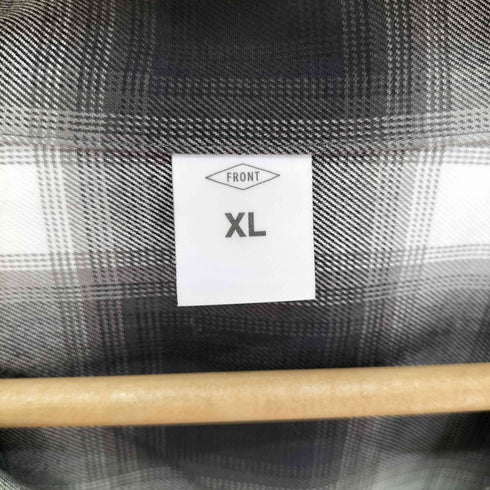 FRONT 11201 Ombre Check Shirt レーヨンオンブレ チェック オープンカラーシャツ メンズ JPN:XL