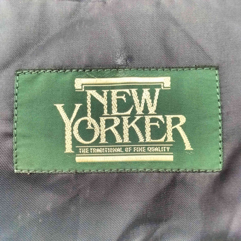 ニューヨーカー NEWYORKER ウール ブレザー 紺ブレ 金ボタン ダブル メンズ A5