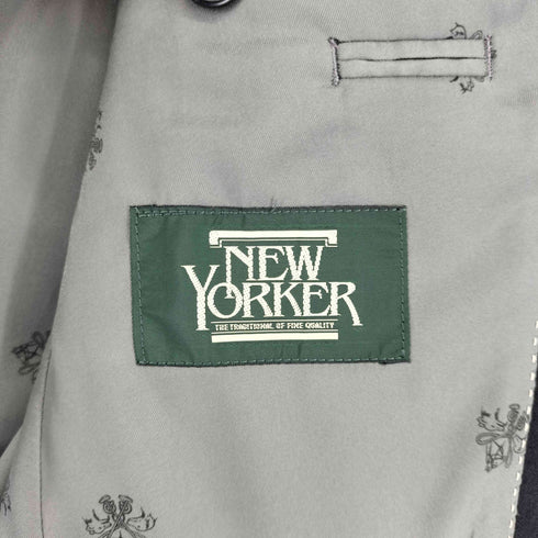 ニューヨーカー NEWYORKER ウール ブレザー 紺ブレ 金ボタン メンズ A5