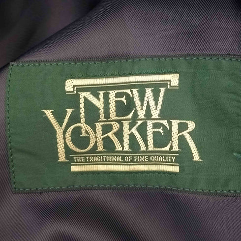 ニューヨーカー NEWYORKER チェック柄テーラードジャケット ブレザー 金ボタン メンズ 92A5