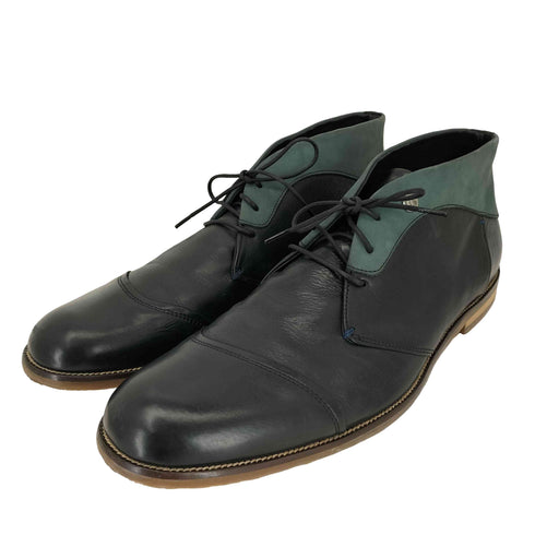 ランバンオンブルー LANVIN en Bleu バイカラースウェード切替レザーチャッカシューズ メンズ 26 1/2