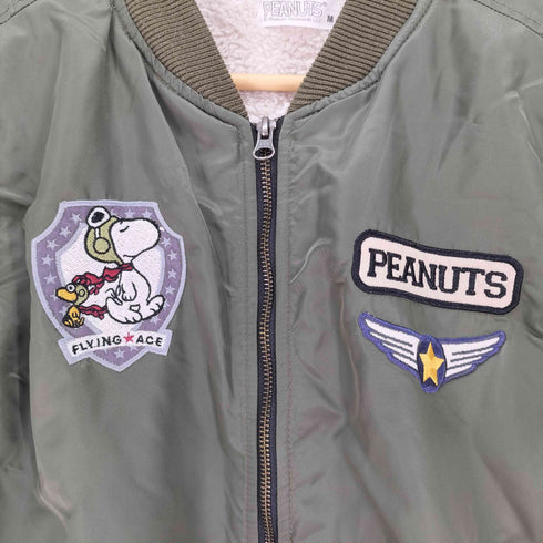 ピーナッツ PEANUTS 裏ボア MA-1 バック プリント フライトジャケット レディース JPN:M