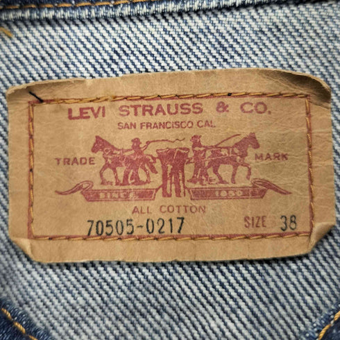 リーバイス Levis マカオ製 70505-0217 スモールe ボタン裏H07 インディゴデニムジャケット メンズ US:38