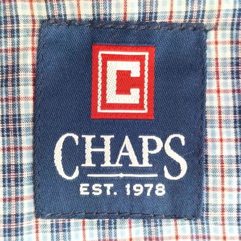 チャップス CHAPS 同色 ロゴ刺繍 裏地チェック スタンドカラー ブルゾン メンズ import:XL