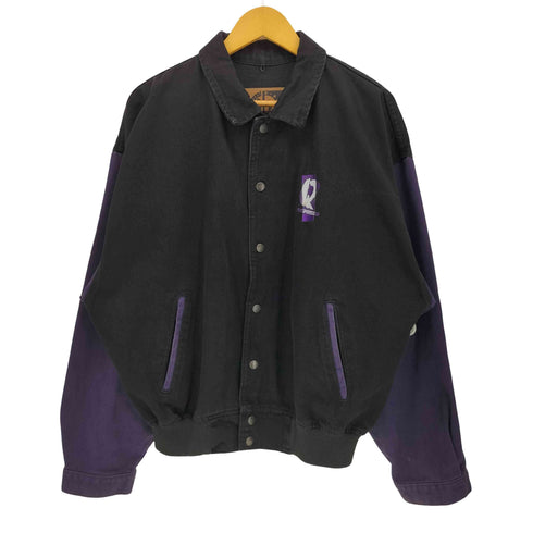 INTERNATIONAL DENI カナダ製 カラー切替 バック ワッペン デニム ブルゾン メンズ import:L