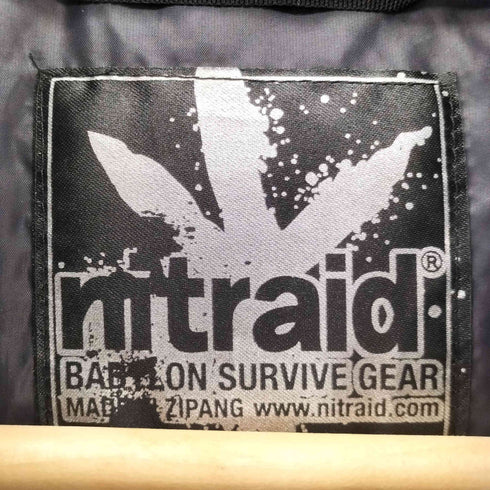 ナイトレイド Nitraid DOWN VEST G NITRAID CIRCUIT 総柄 電子回路 サイバーパンク サーキット ダウン ベスト 裾ドローコード Y2K メンズ import:XL
