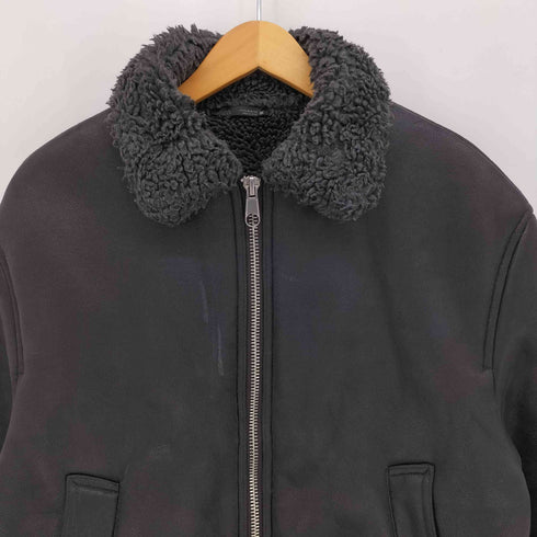 ザラ ZARA DOUBLE-FACED FAUX LEATHER JACKET メンズ import:M