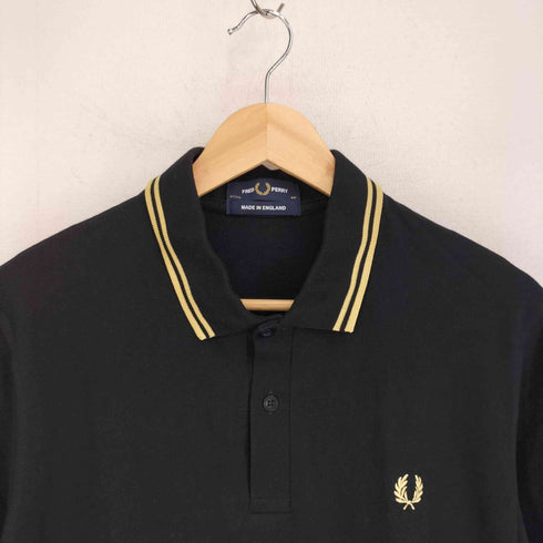 フレッドペリー FRED PERRY 英国製 ロゴ刺繍 半袖ポロシャツ メンズ JPN:44