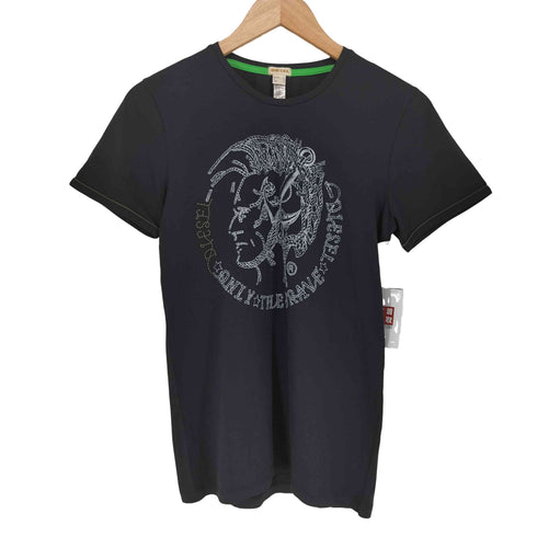 ディーゼル DIESEL グラフィック プリント クルーネック 半袖 Tシャツ メンズ JPN:S