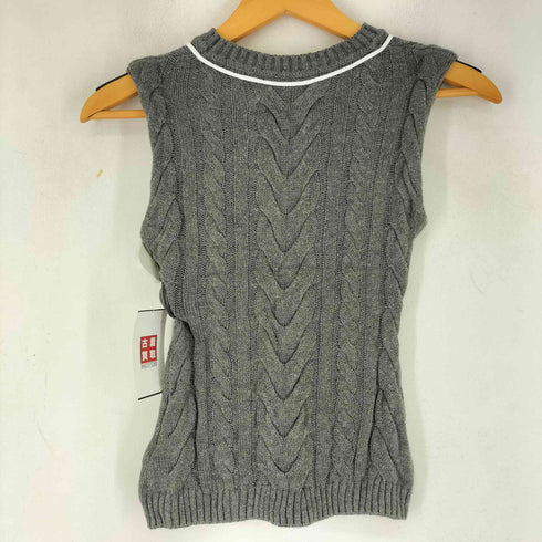 andwang Insignia Ribbon Knit No Sleeve リボンニット ノースリーブトップス レディース FREE