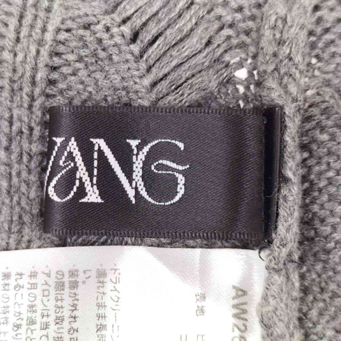 andwang Insignia Ribbon Knit No Sleeve リボンニット ノースリーブトップス レディース FREE