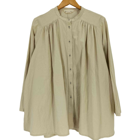 コットンハウスアヤ Cotton House Aya バンドカラー ギャザー 長袖 ブラウス レディース JPN:M