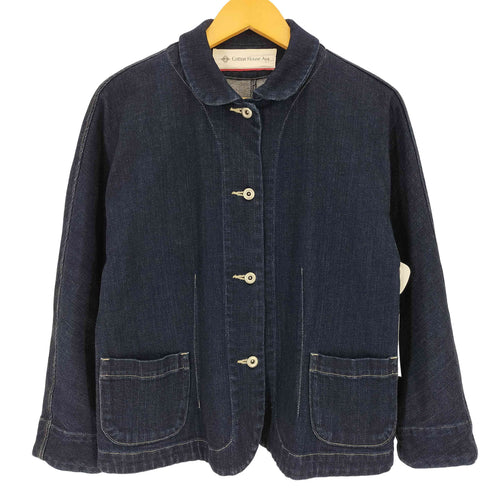 コットンハウスアヤ Cotton House Aya 丸襟 デニムジャケット カバーオール レディース JPN:M