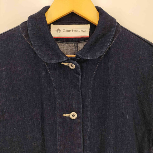 コットンハウスアヤ Cotton House Aya 丸襟 デニムジャケット カバーオール レディース JPN:M