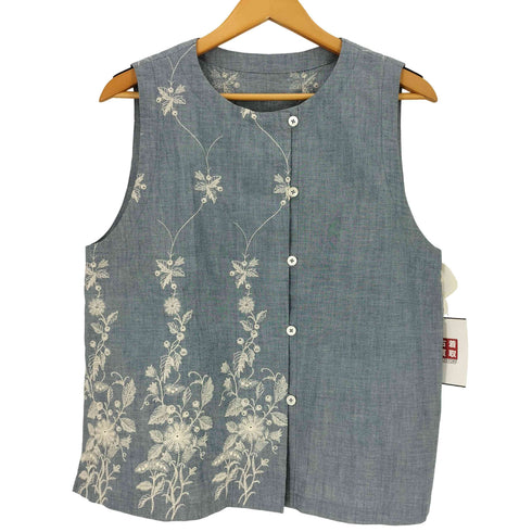 Castle Combe Garden コットンハウス アヤ スノードロップ 刺しゅう使いベスト レディース JPN:M