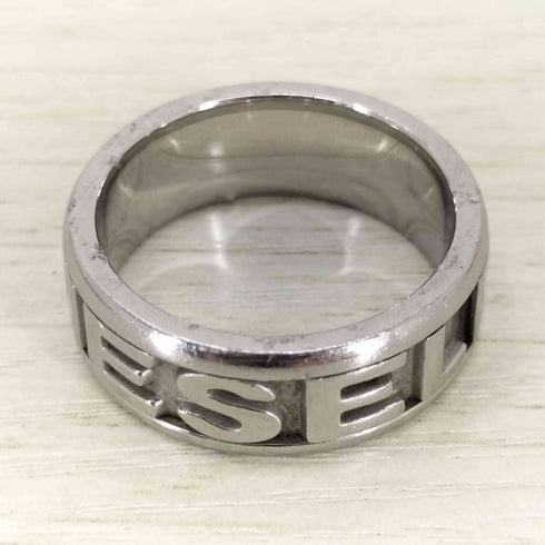 ディーゼル DIESEL ステンレススチール ロゴリング STEEL 9 メンズ 19号
