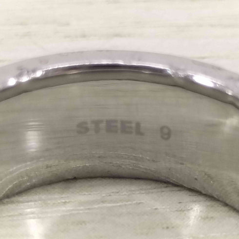 ディーゼル DIESEL ステンレススチール ロゴリング STEEL 9 メンズ 19号