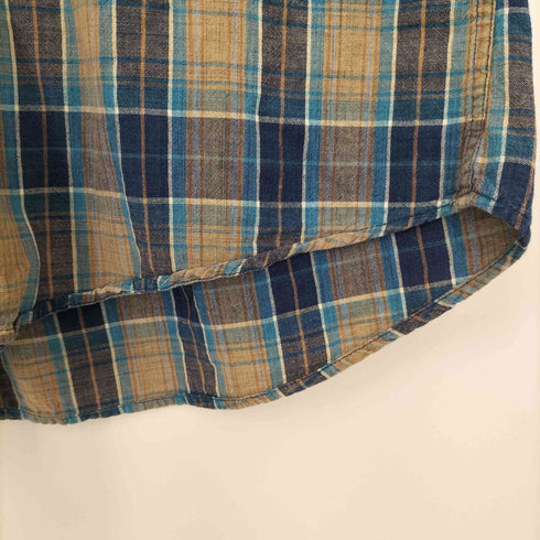 ウールリッチ WOOLRICH 90S ボタンダウン 半袖 チェックシャツ メンズ import:M