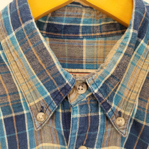 ウールリッチ WOOLRICH 90S ボタンダウン 半袖 チェックシャツ メンズ import:M
