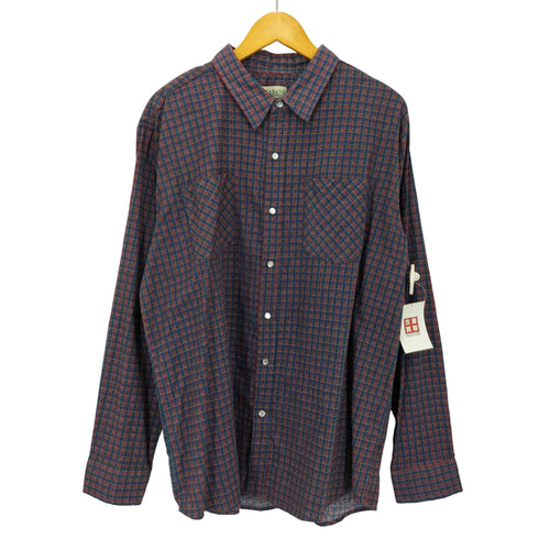 ハバンド HABAND 長袖コットンチェックシャツ メンズ import:XL
