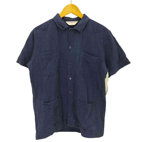 テンプテーション Temptation リネン コットン S/S オープンカラー シャツ メンズ JPN:M