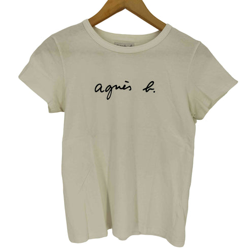 アニエスベー agnes b. PARIS ロゴプリント クルーネック 半袖Tシャツ レディース T1