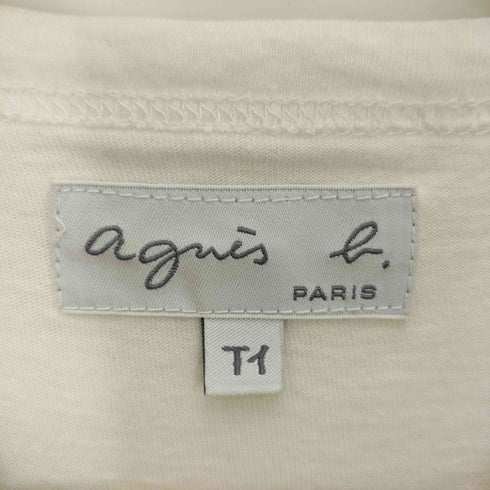 アニエスベー agnes b. PARIS ロゴプリント クルーネック 半袖Tシャツ レディース T1