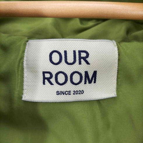 OUR ROOM 裾ドローコード 多重ジップ フーディ 中綿ジャケット メンズ