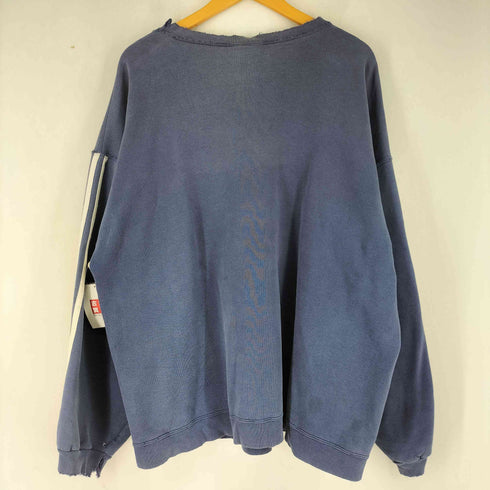アディダス adidas 90S USA製 ワンポイントロゴ刺繍 スリーストライプ スウェットプルオーバー メンズ JPN:XL