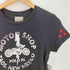 ポロラルフローレン POLO RALPH LAUREN MOTO SHOP 袖裾シングル バイクプリント 花刺繍 クルーネックTシャツ レディース import:XS