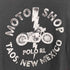 ポロラルフローレン POLO RALPH LAUREN MOTO SHOP 袖裾シングル バイクプリント 花刺繍 クルーネックTシャツ レディース import:XS