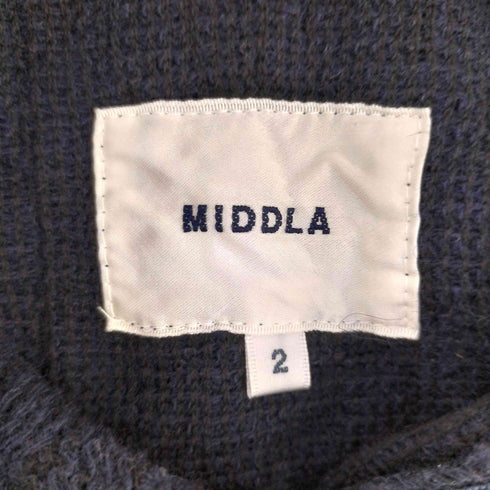 ミドラ MIDDLA ニット切替 裾フリル 長袖カットソー レディース 2
