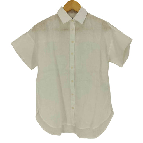 ローレンラルフローレン LAUREN RALPH LAUREN ポニー無し リネン100% 半袖シャツ レディース XXS
