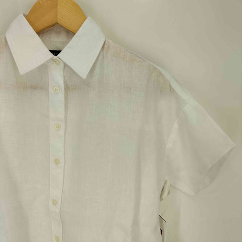 ローレンラルフローレン LAUREN RALPH LAUREN ポニー無し リネン100% 半袖シャツ レディース XXS