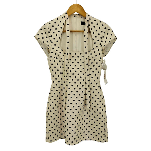 ザラ ZARA ポルカドット タイリボン ショート ドレス ワンピース レディース import:XS