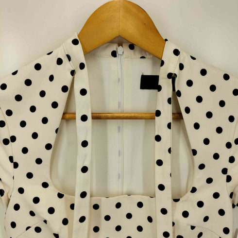 ザラ ZARA ポルカドット タイリボン ショート ドレス ワンピース レディース import:XS